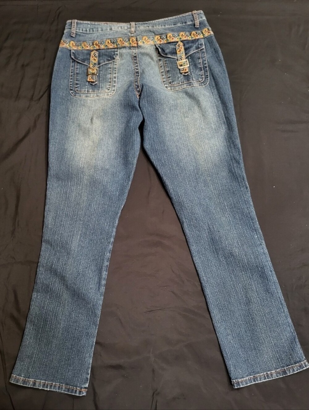 Apollo Jeans Blue Embroided Jeans Women Size 15/16